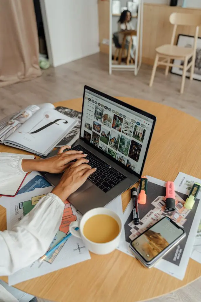 a person using a laptop